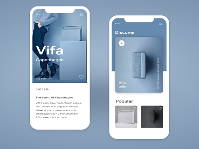 Vifa Copenhagen Blue - Mobile App animation app brand branding character clean design flat icon illustration logo minimal type typography ui ui ux ux vector web website