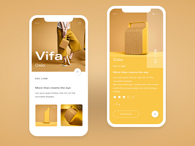 Vifa Oslo Yellow - Mobile App animation app brand branding character clean design flat icon illustration logo minimal type typography ui ux vector web web design website
