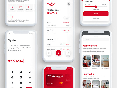 Íslandsbanki - Bank Mobile App app bank bank app credit card fintech payments transactions ui ux design