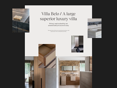 Villa Belo. Fiji - Residential clean design layout minimal typography ui web web design website