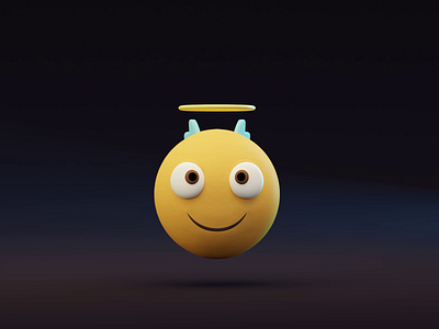 😇 Smiling Face with Halo 3d 3d animation animation blender design emoji emoji set emojis emoticon emoticons illustration illustrations illustrator library model resources threedee video videogames website
