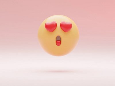 In love 😍 3d animated animated emoji animation blender design emoji emoji set emoticon emoticons illustration illustrations illustrator in love library sticker valentine valentine day