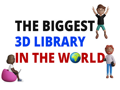 The biggest 3D library in the world! 3d blender character characters characterz cute design design resources graphic design humaaans humans illustration illustrations kawaii library persons resources rigged threedee toy faces