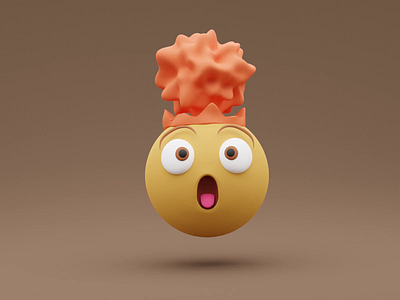 Explode emoji 🤯 3d animation blender cute design designer emojis emoticons illustration illustrations kawaii library resources threedee