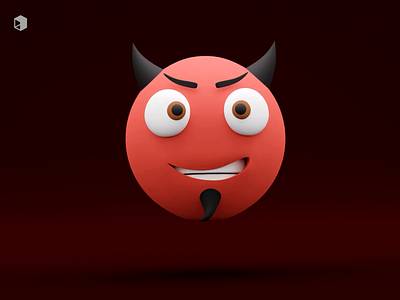 Devil emoji 😈 3d blender custom cute design devil emoji emoji set emojis emoticons horns illustration illustrations kawaii library red emoji resources satan