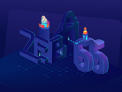 BB-8 & Zeba66 at night~ illustration