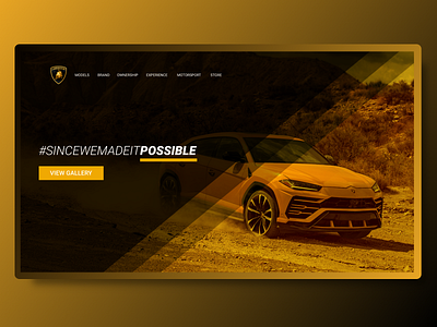 New Lamborghini Urus Landing Page Concept