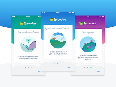 Sprouders Onboarding Screens agricultural ios on boarding ui