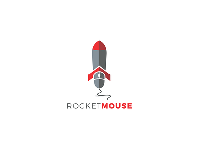 Rocket Mouse logo ansgrav creative design drawing illustration logotype modern mouse rocket rocket logo simple unique web logo website