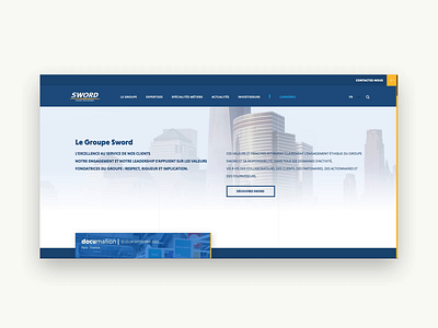 Sword Group animation art direction branding design ui web webdesign website