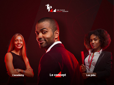 Tony Parker Academy. animation art direction branding design ui web webdesign website