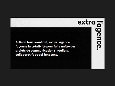 extra l'agence animation art direction branding design grid grid layout ui web webdesign website