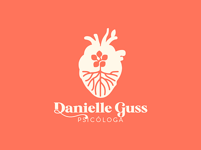 Psychologist Danielle Guss branding flower heart logo logo design logos roots