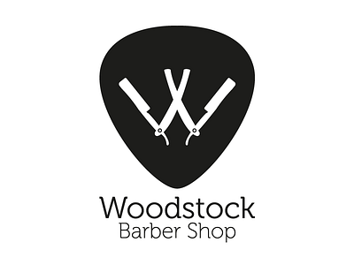 Logo for Woodstock Barber Shop barber barber shop logo logos shave woodstock