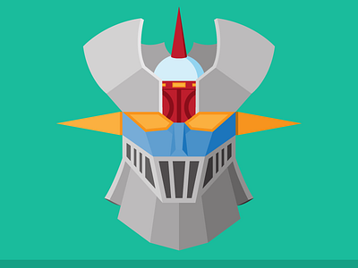 Flat Mazinger flat illustration illustrator mazinger robot wip