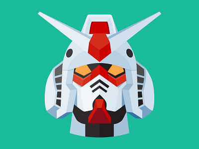 Gundam Flat art flat gundam illustration robot robots wip