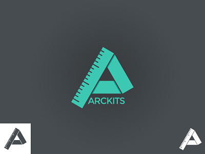 Arckits Dribbble architects brand flat illustration logo one-color wip