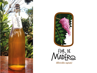 La Curandera: Flor de Madero art bee branding colors design flower hand lettering honey honeybee illustration logo miel nicaragua packaging typography vector