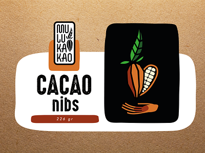 Mulukakao: Cacao Nibs art black brand identity branding cocoa colors design illustration logo native nicaragua vector