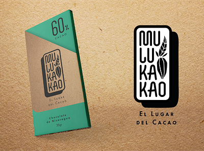 Mulukakao: Chocolate bar art branding chocolate chocolate bar chocolate packaging colors design green illustration logo logotype native nicaragua vector