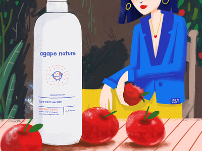 Snow white x Agape Nature apple art character cleaner design digital art disney fruit illustration nature nicaragua singapore snow white vegetable