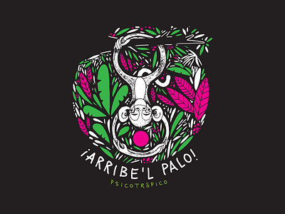 Arribe'l palo art character design colors design fullcolor illustration logo monkey nicaragua plant tropical vector