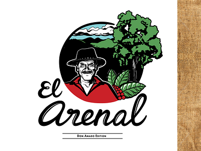 El Arenal art brand brand identity branding character coffee colors design icon illustration logo mountain nicaragua tree typography vector