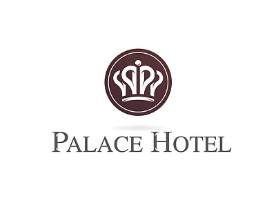 Palace Hotel brand branding crown hotel logo logotype p palace vector