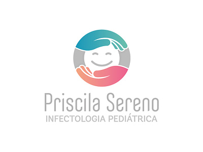 Priscila Sereno - Pediatric Infectious Diseases brand branding child hands hug logo logotype medic pediatrician smile symbol