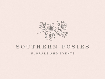 Southern Posies Florals and Events branding logo