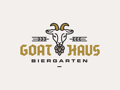 Goat Haus Biergarten branding logo