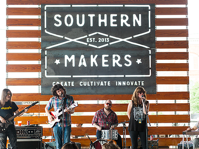 Southern Makers Signage handmade logo southern makers stage