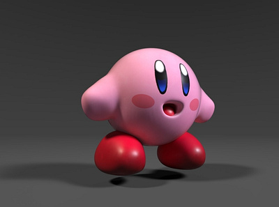 Kirby Stylized Render 3d modeling game maya modeling nintendo sculpting stylized toon videogame zbrush