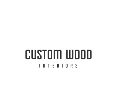 Custom Wood Interiors Logo branding design graphic design illustration logo print typography ui ux vector