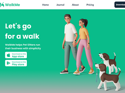 Dog walker web UI design