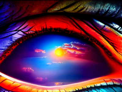 Psychedelic Stare 80s airbrush eye illustration poster psychedelic