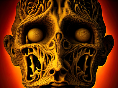 Dream Terror carved digital art dream horror nightmare stable diffusion terror