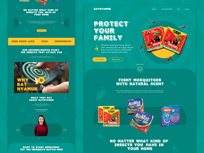 Mosquito Defense Landing Page design ui ux