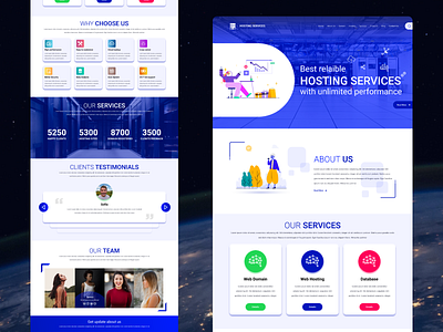 Hosting Services Website design ui ux