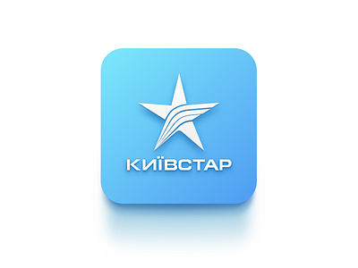 Kyivstar IOS App Icon v1 app clean flat gradient icon ios ios8 minimal practice ui ukraine