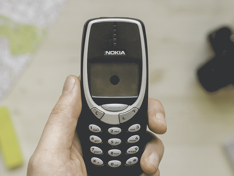 Loading animation for Nokia 3310 Secret App 1 3310 animation april fools joke mockuuups old pixel ui