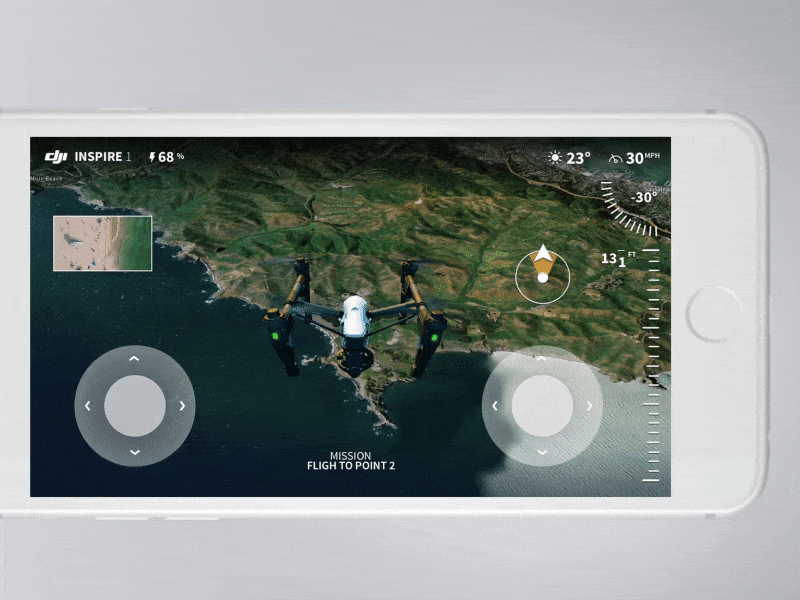 Exploration – Drone Control App UI