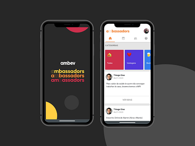 AmBev Ambassadors ambev app beer cards design emoji interface social network