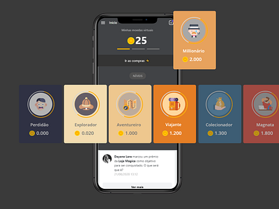 Hero Badges app badges design game hero interface ui