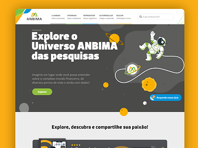 Anbima Universe book design interface investment landing page ui ux