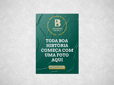 Flyer for Botequim da Vila beer botequim flyer green