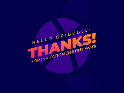 Hello Dribbble! dribbble hello invitation thanks