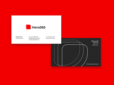 Business Card Hero365 businesscard design logo
