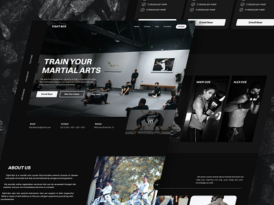 FightBox - Martial Arts / Sports Landing Page Concept