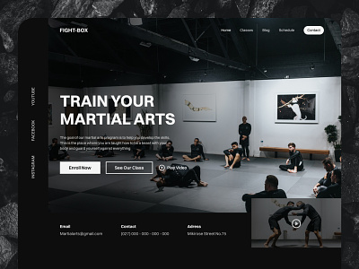 Fightbox - Martial Arts / Sport Landing Page Concept